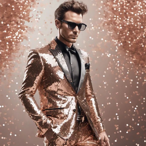 Men’s Sequin Party Suit