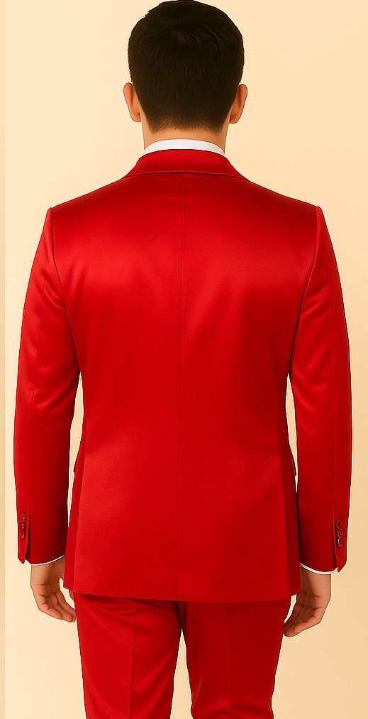 Rossi Man LEO RM1621 Slim 3-Piece Suit, Red