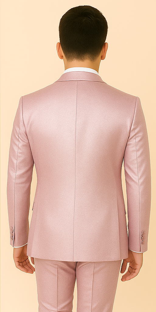 Rossi Man LEO RM1641 Pink Shimmer 3-Piece Suit