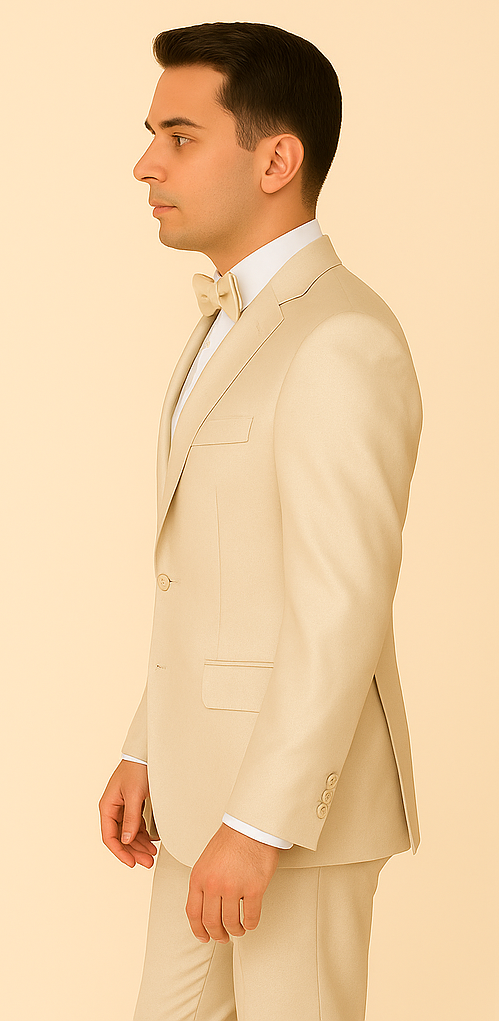 Rossi Man Off-White Shimmer 3-Piece Suit