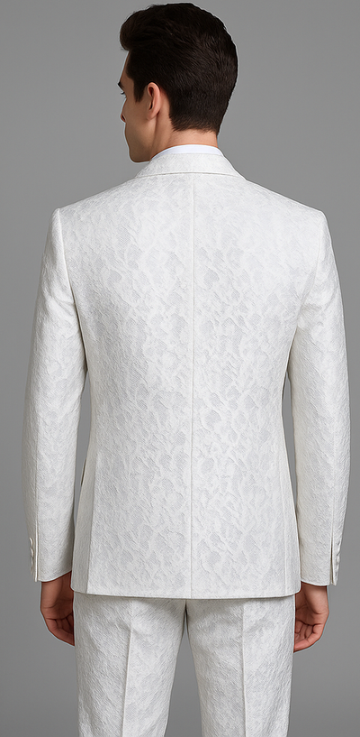 Rossi Man Leo RM1902 White Designer Tuxedo