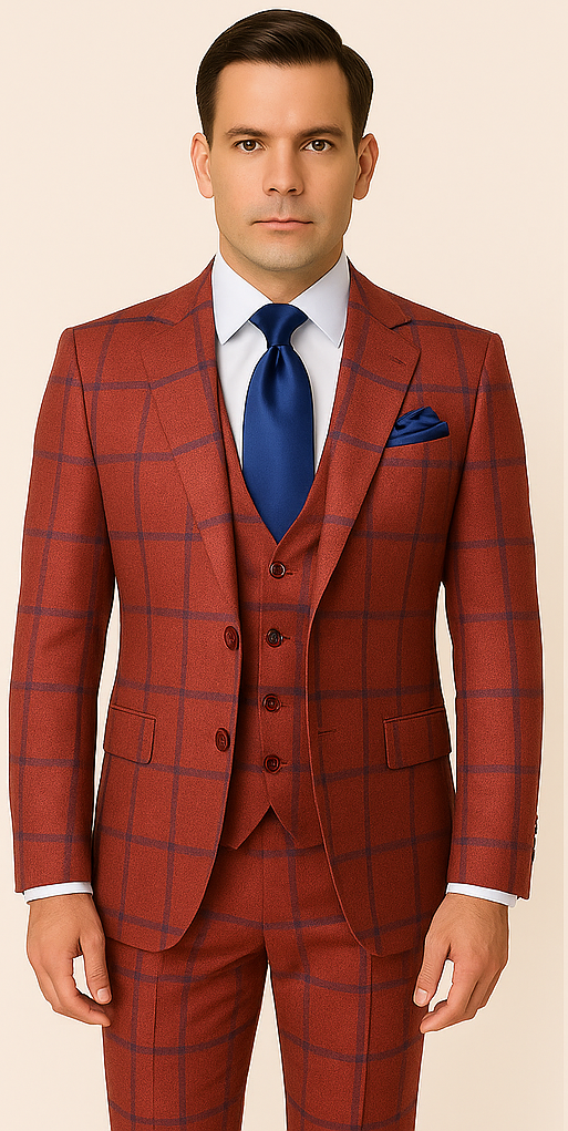 Rossi Man Max RM1842 Slim 3-Piece Suit