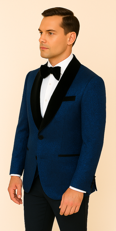 Rossi Man RM1483 Smoking Style Slim 3-Piece Tuxedo