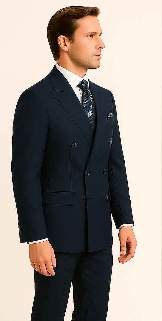 Rossiman Blue Slim Fit Suit-Tailored & Modern
