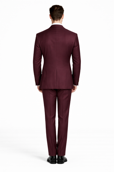 Rossiman Burgundy Suit with Double Breasted Vest