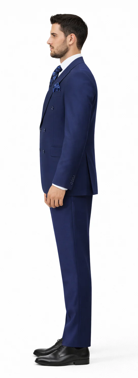 Rossiman Blue Slim Fit Suit-Tailored & Modern