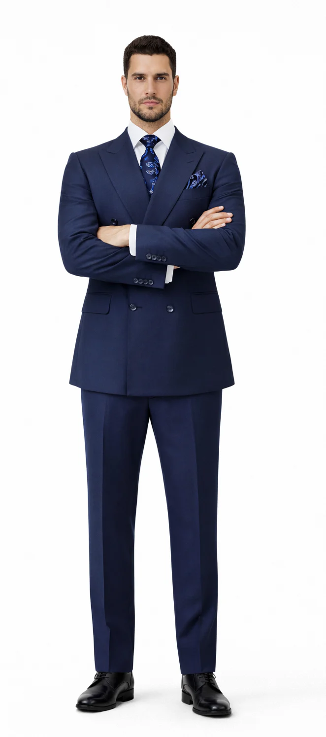 Rossiman Blue Slim Fit Suit-Tailored & Modern