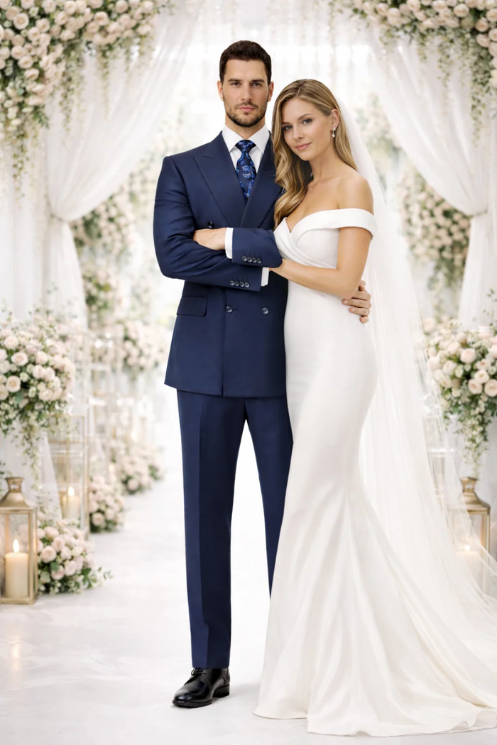 Rossiman Blue Slim Fit Suit-Tailored & Modern