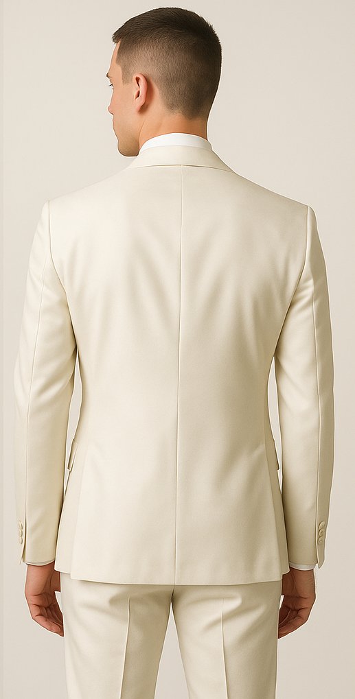 Rossiman Royal Blue Glossy Sateen Suit - Bold & Refined