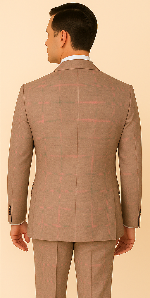 Rossiman Sharkskin Gray Double-Breasted Suit