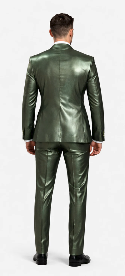 Rossiman Green Sateen Suit - Modern Gloss Finish