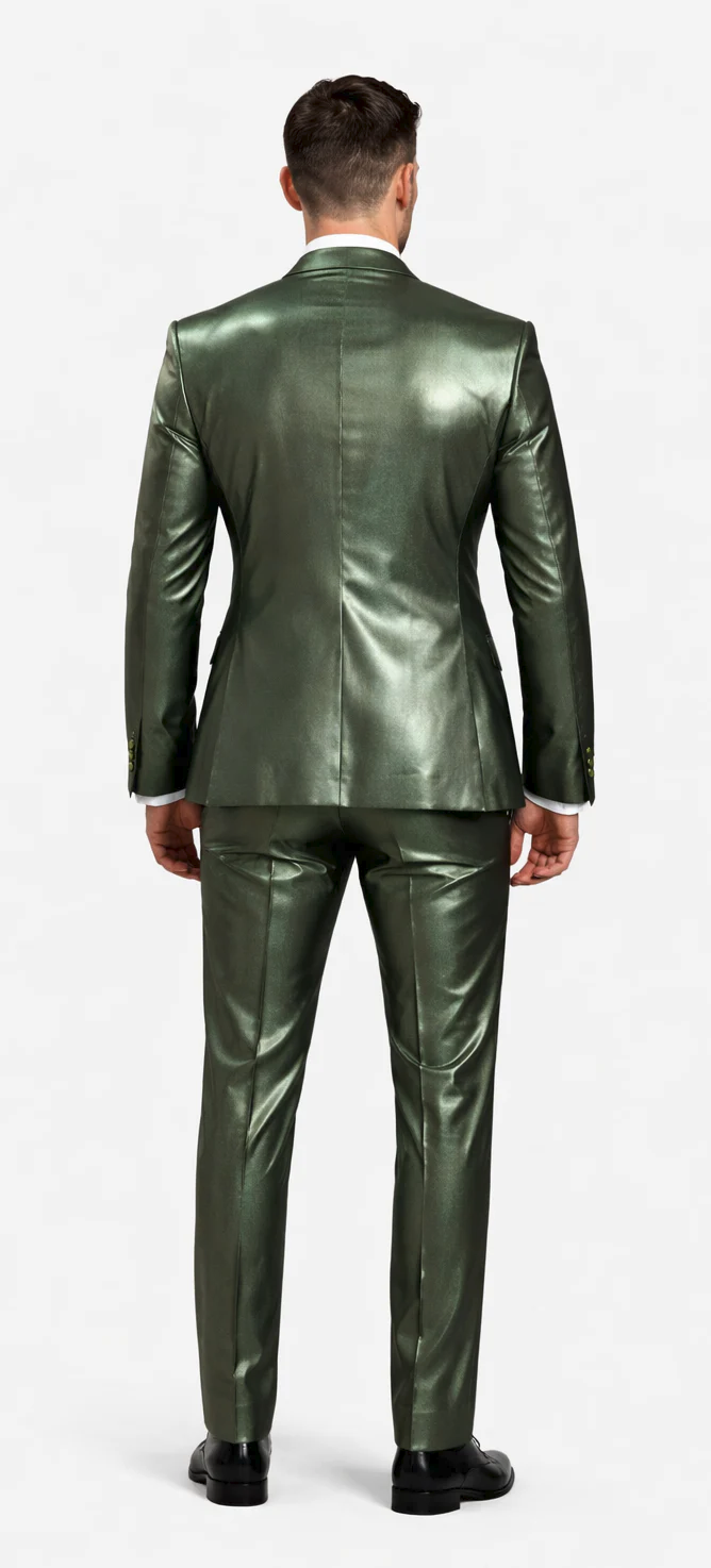 Rossiman Green Sateen Suit