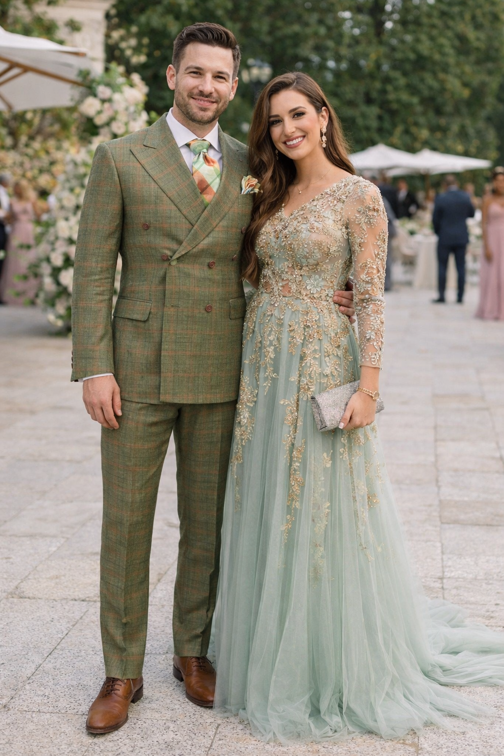 Rossiman Windowpane Double-Breasted Suit