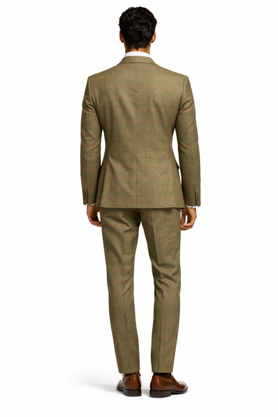 Rossiman Windowpane Double-Breasted Suit