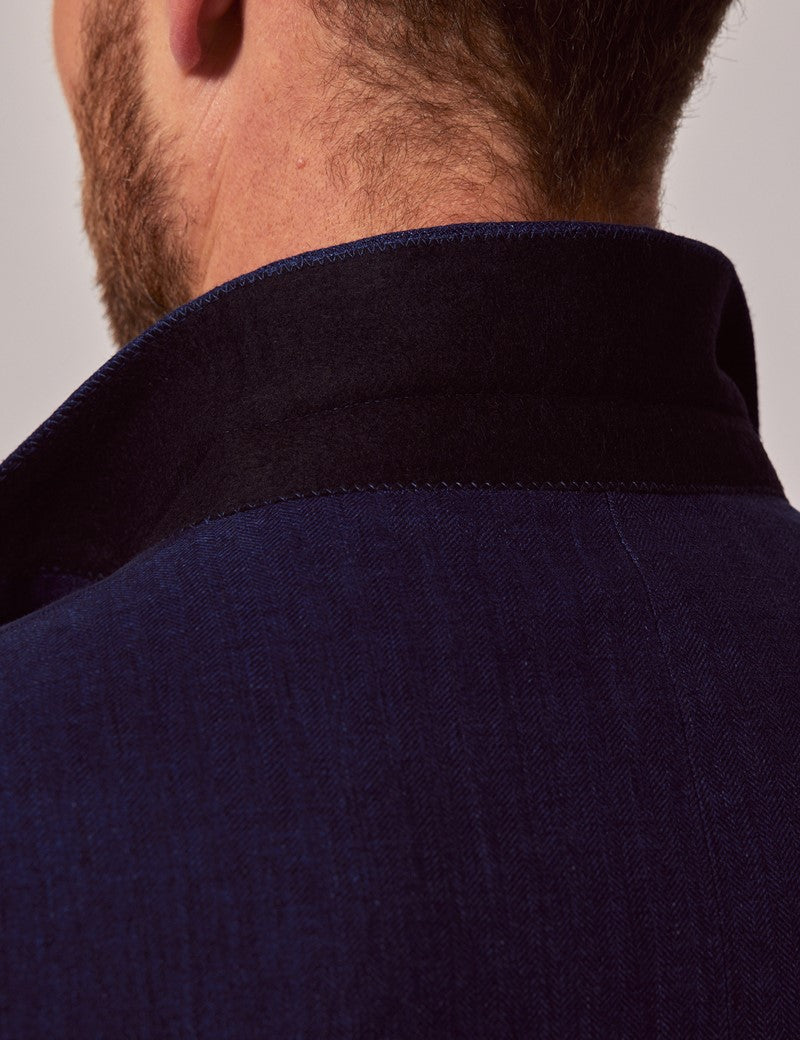 Navy Linen Suit for Beach Weddings