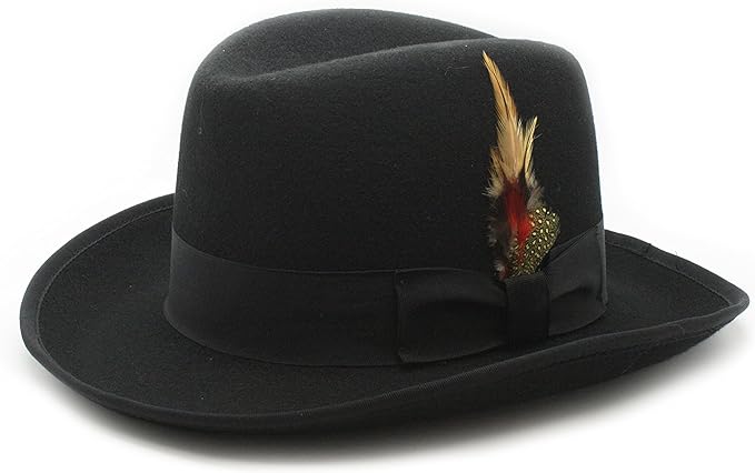 Premium Godfather Black Homburg for Men