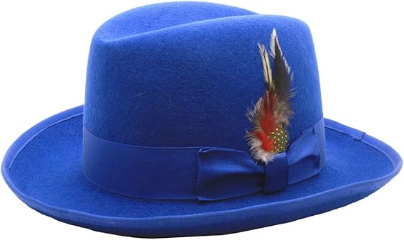 Premium Royal Blue Homburg Godfather Hat