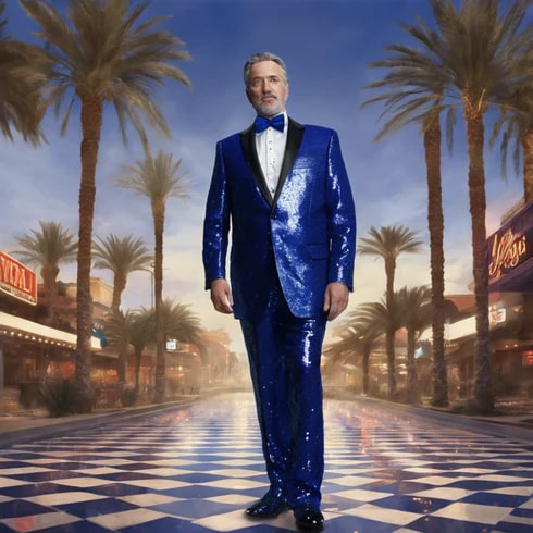 Men’s Sequin Party Suit