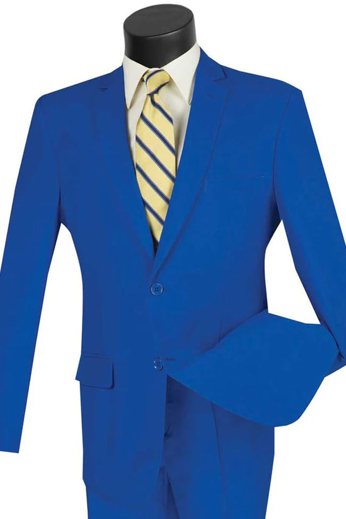 Men's Royal Blue Tuxedo Slim Fit Suit