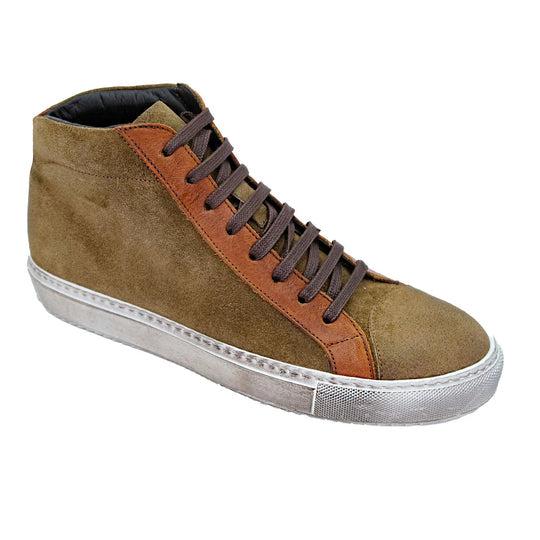 Belvedere Ruben Waxed Suede Hightop Sneaker