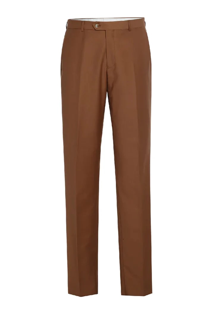 Men's Two Button Slim Fit Suit - Rust