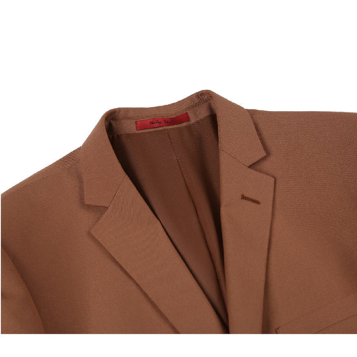 Men's Two Button Slim Fit Suit - Rust