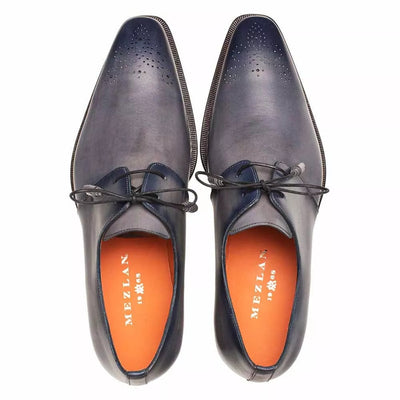 Mezlan Principe Patina Leather Derby Shoes