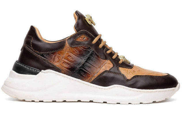Mauri Rust Brown Baby Croc Sneakers Classic