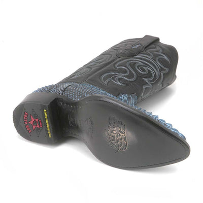 Los Altos Blue Python J-Toe Western Boot