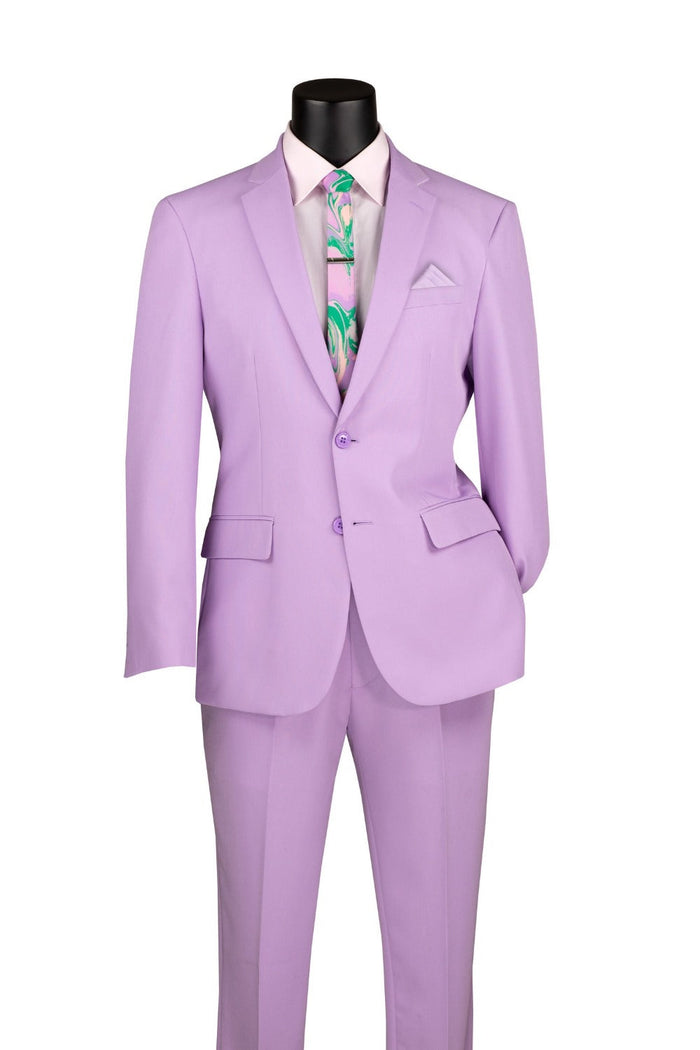 Lavender Slim Fit Men's 2 Piece Business Suit