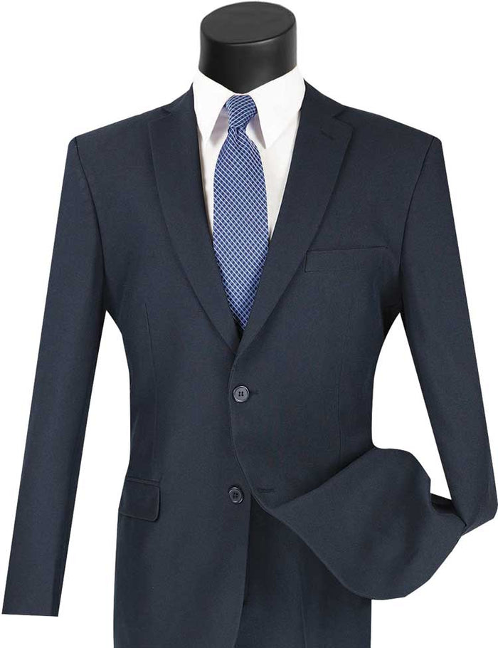 Navy Slim Fit Two Piece Suit - 2 Button