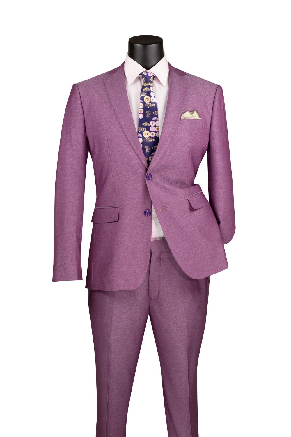 Men's Slim Fit Light Purple 2 Piece Suit