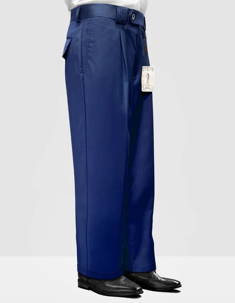 Solid Color Wide Leg Pants Sapphire