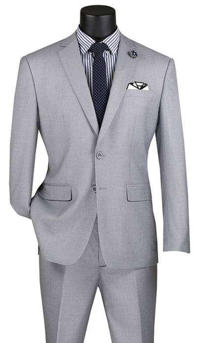 Slim Fit 2-Piece Gray Suit for Men