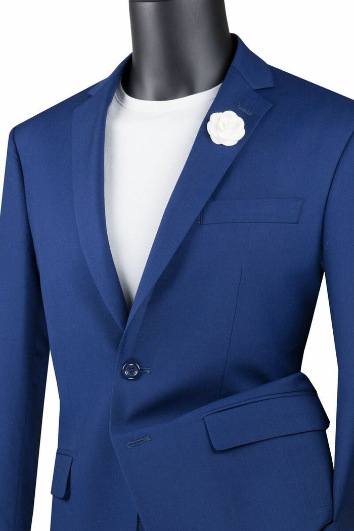Slim Fit Two-Piece Suit in Twilight Blue