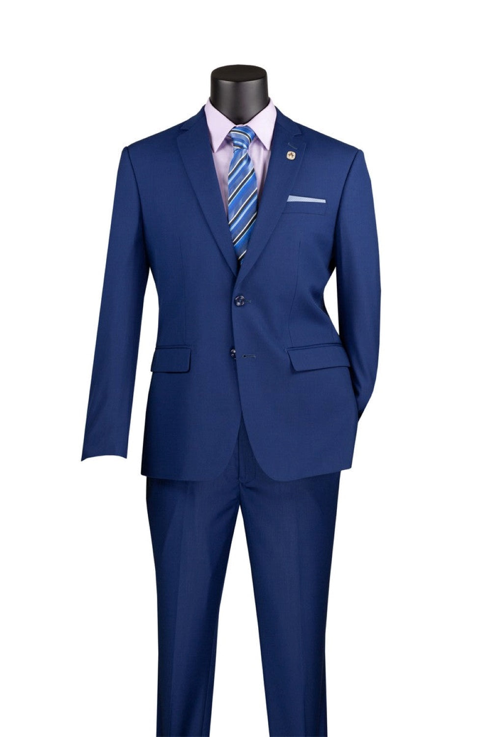 Slim Fit Two-Piece Suit in Twilight Blue