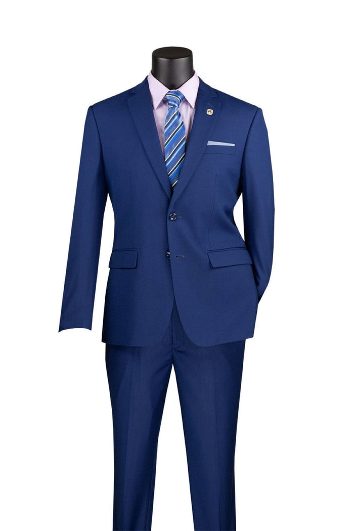 Slim Fit Two-Piece Suit in Twilight Blue