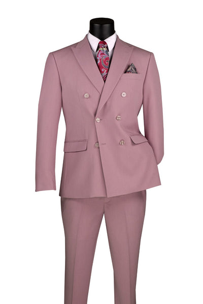 Lilac Slim Double Breasted Suit with Stretch Waist