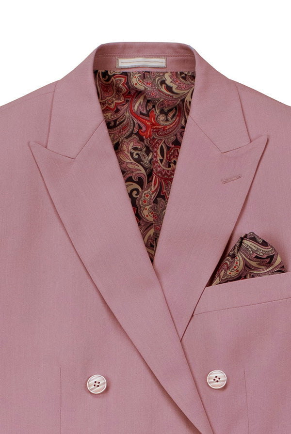 Lilac Slim Double Breasted Suit with Stretch Waist