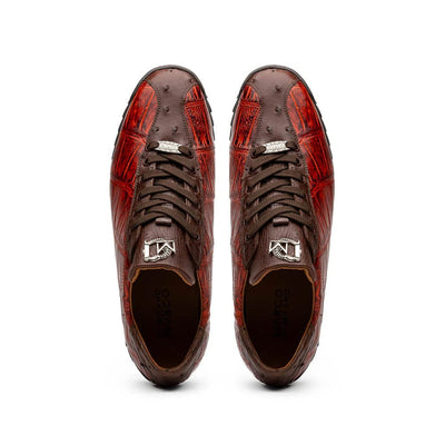 Saulo Cognac Exotic Sneaker by Marco Di Milano