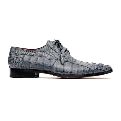 Marco Di Milano Gray Crocodile Derby Oxfords