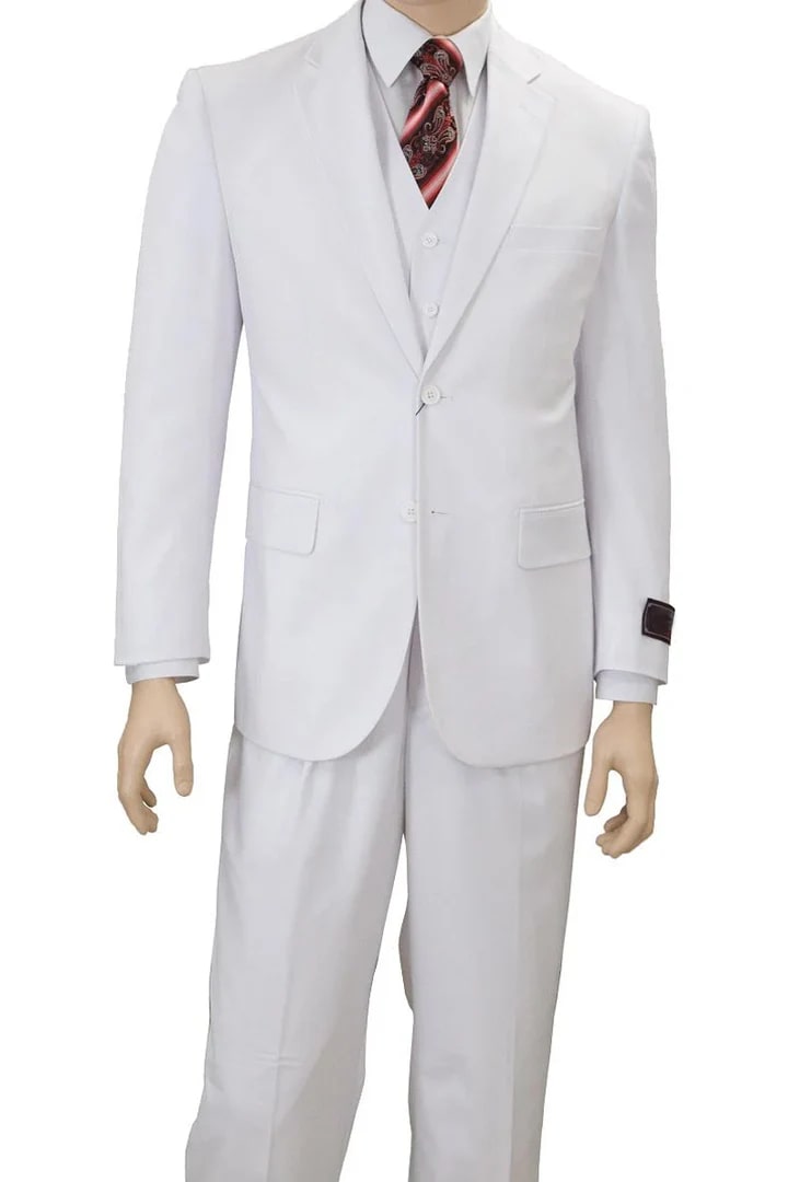 Classic White 2-Button Wedding Suit for Men