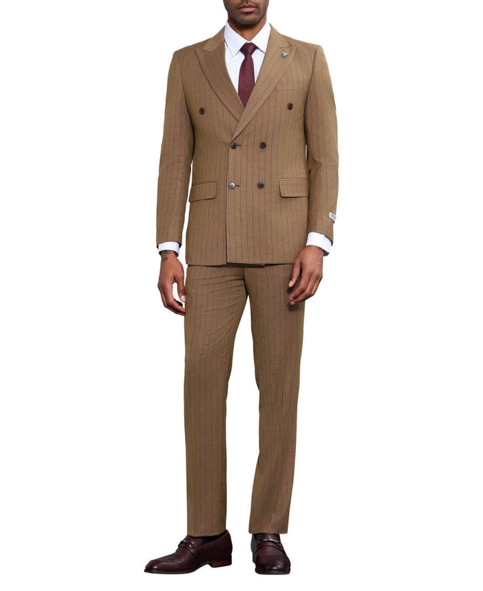 Stacy Adams Pinstripe Double Breasted Suit