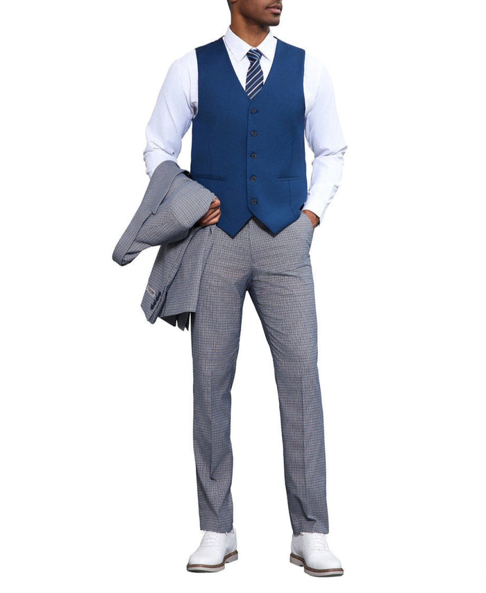 Stacy Adams Glen Plaid 3 Piece Suit