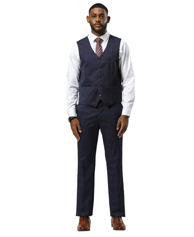 Mens-suit Glen Check by Stacy Adams - Purple