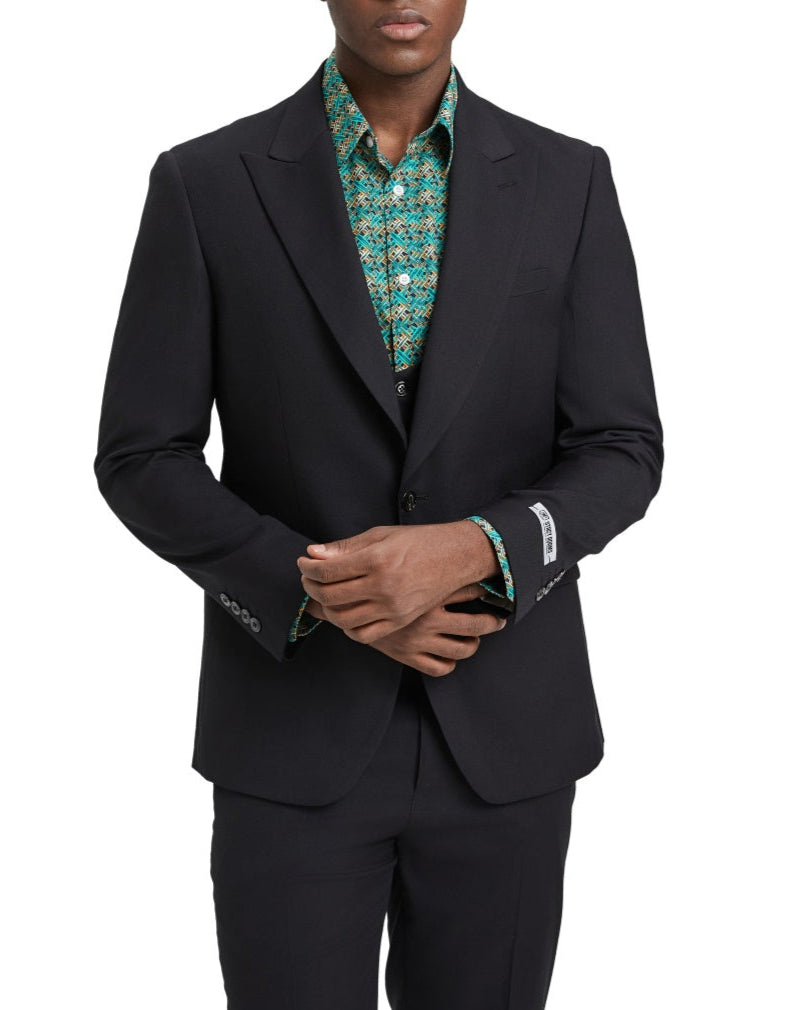 Stacy Adams Black 3 Piece Hybrid Fit Suit