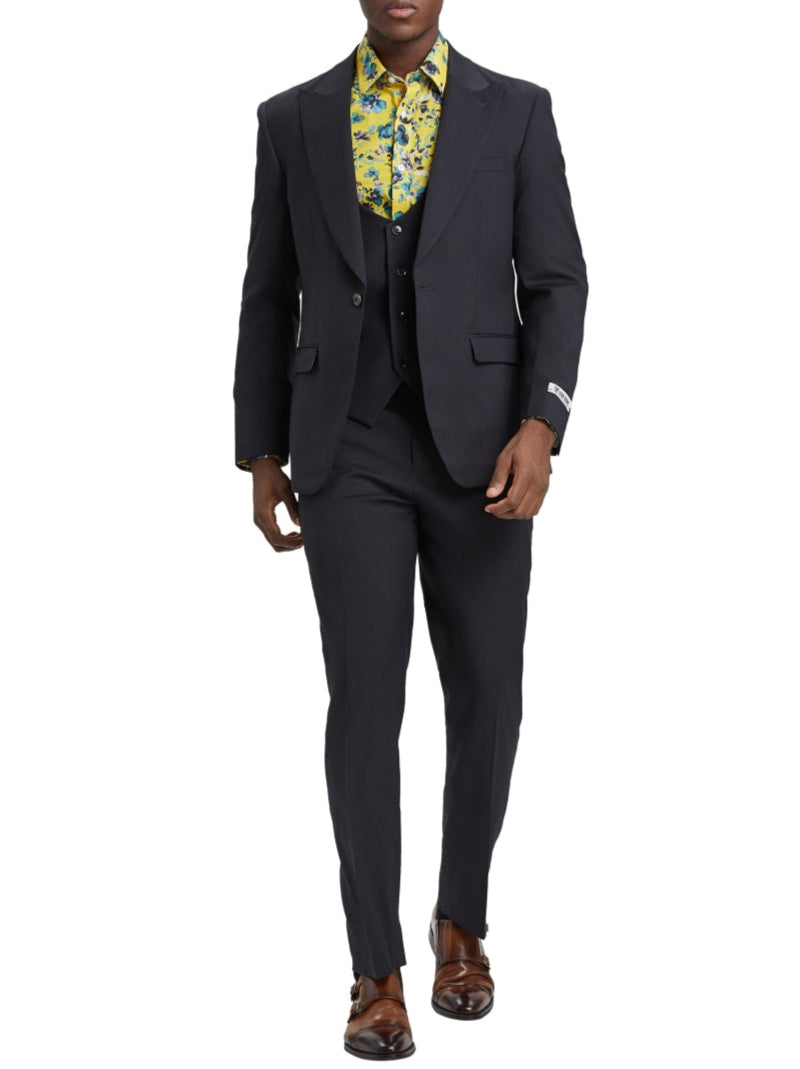 Stacy Adams Dark Gray 3 Piece Hybrid Fit Suit