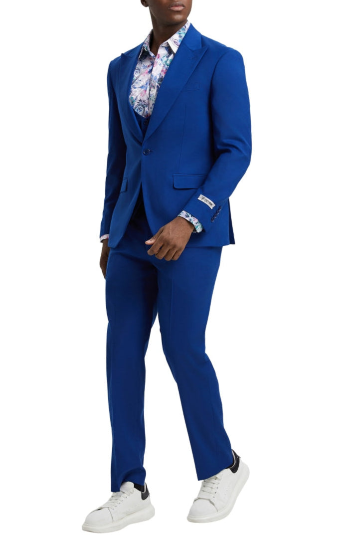 Stacy Adams Indigo 3 Piece Hybrid Fit Suit