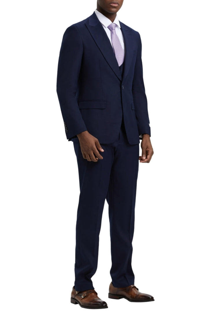 Stacy Adams 3 Piece Navy Hybrid Fit Suit