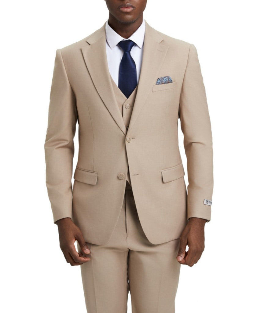 Stacy Adams 3-Piece Hybrid Suit Tan